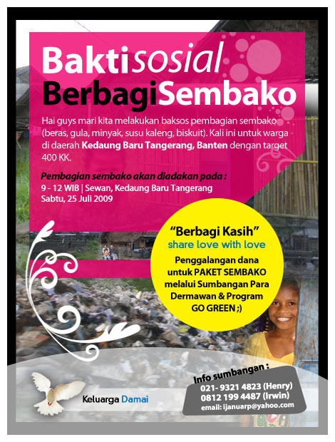 Poster Baksos Bagi-Bagi Sembako